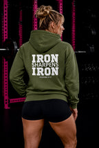 Iron Sharpens Iron – Unisex Heavy Blend™ Hooded Sweatshirt (White Logo) 🤍🔥