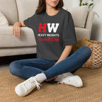 Heavy Weights Barbell Club  - Unisex Softstyle T-Shirt - Black Logo - Plain Back