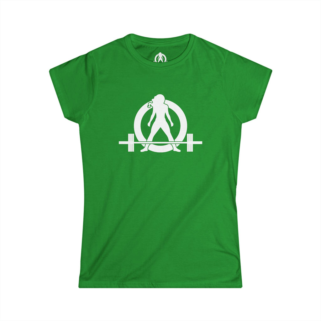 Grandma Lifts - Women's Softstyle Tee - White Logo Front & Back