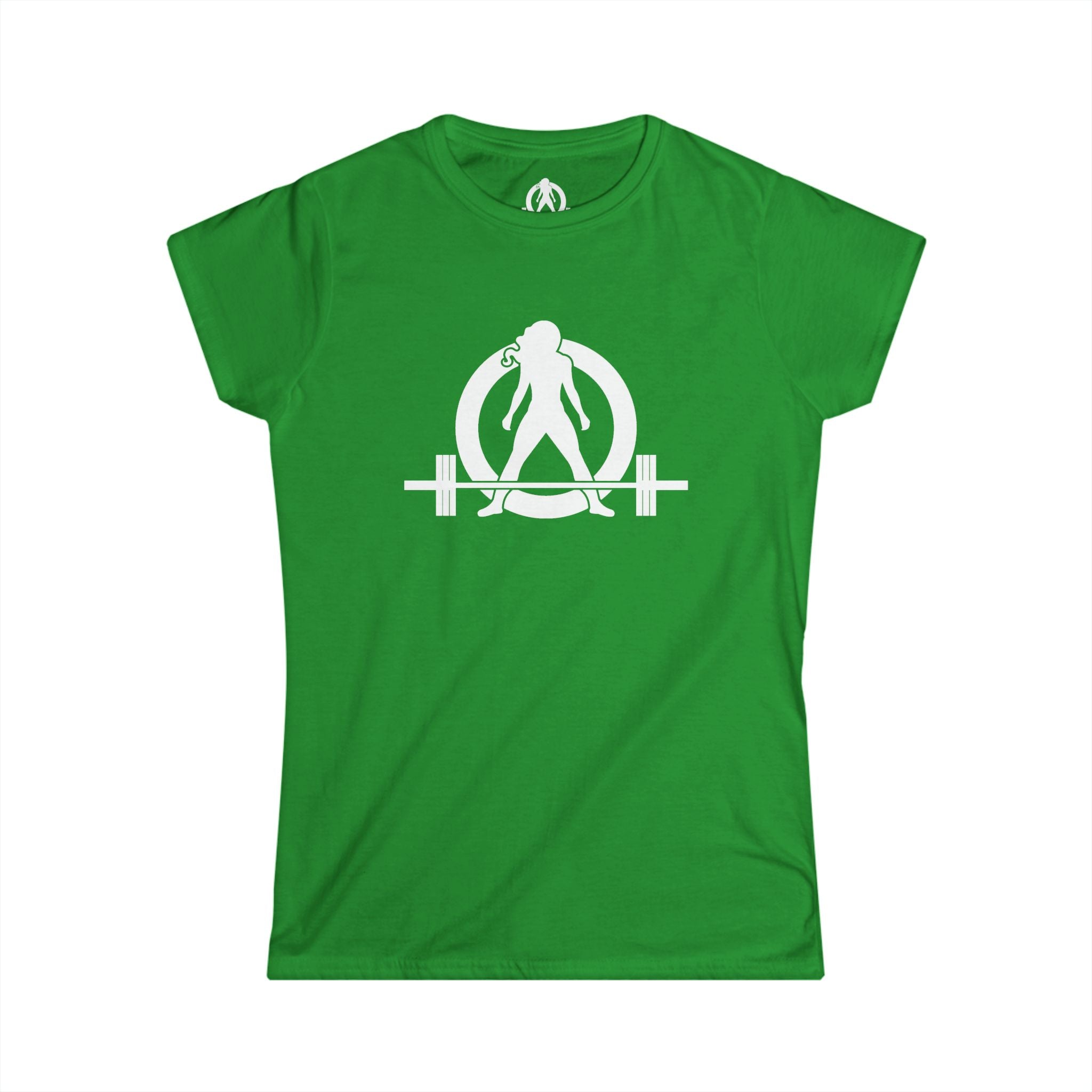 Grandma Lifts - Women's Softstyle Tee - White Logo Front & Back