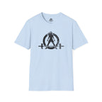 Unisex Softstyle T-Shirt - Black Distressed Logo - Plain Back (BEST SELLER)
