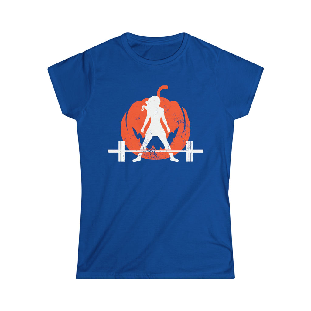 Women's Softstyle Tee - WWLW Halloween -  Pumpkin  Version - Front Logo Plain Back