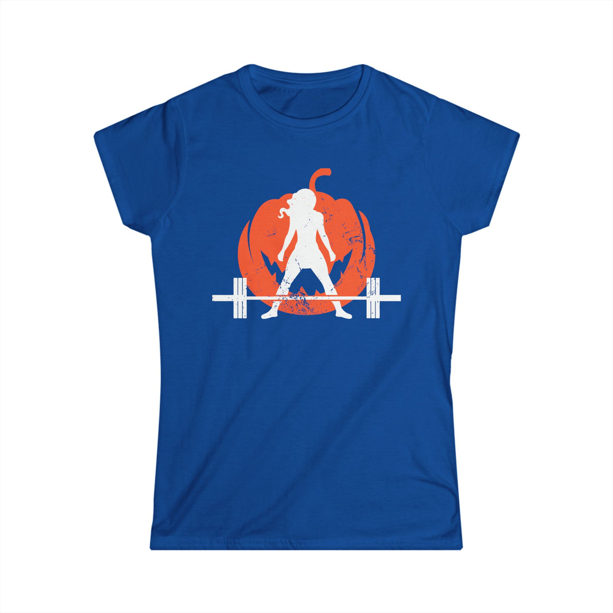 Women's Softstyle Tee - WWLW Halloween -  Pumpkin  Version - Front Logo Plain Back