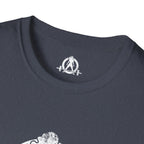 WWLW White Distressed Unisex Softstyle T-Shirt - White Distressed Logo - Plain Back