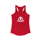 Goal Weight Strong AF - Simple - Women's Ideal Racerback Tank - White Print Front & Back