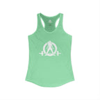I Could Squat You - Women's Ideal Racerback Tank - White Logo Front & Back