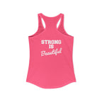Strong Is Beautiful – Women’s Racerback Tank | Classic Logo, Front & Back