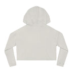Women’s Cropped Hooded Sweatshirt - White Distressed Logo