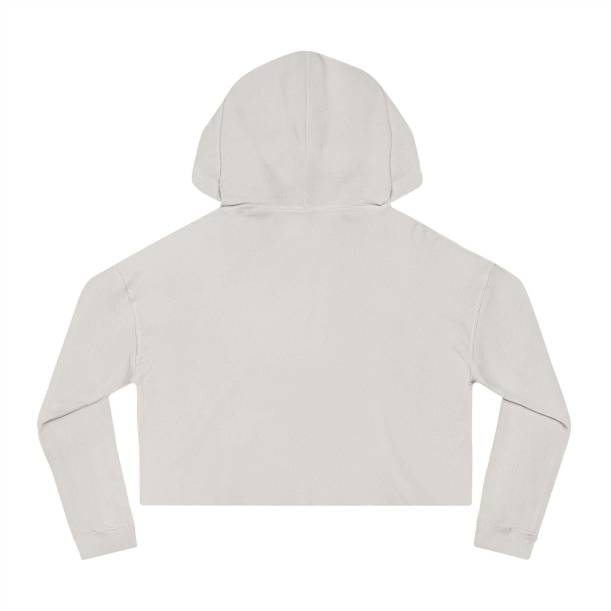 Women’s Cropped Hooded Sweatshirt - White Distressed Logo