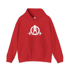 I Workout To Burn Off The Crazy  - Unisex Heavy Blend Hooded Sweatshirt - White Print on Front & Back
