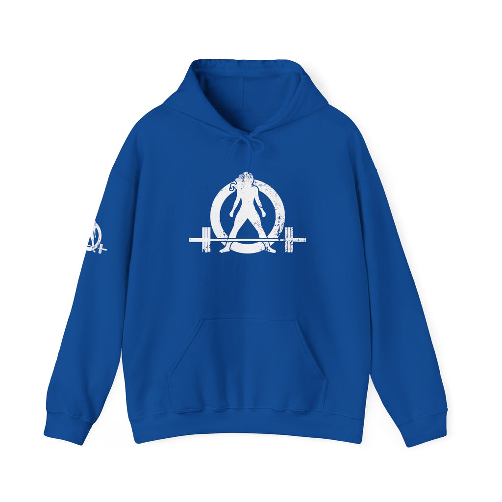 WWLW “Squat • Bench • Deadlift • Repeat” Hoodie - White Logo on Back