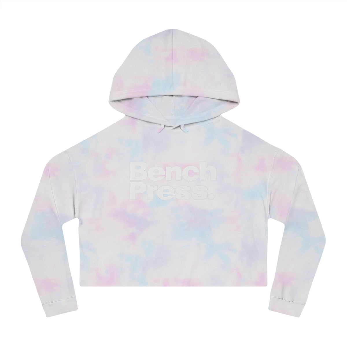 Bench Press. - Cropped Hooded Sweatshirt
