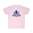 USA Logo - Unisex Ultra Cotton Tee - USA Logo Light - Plain Back