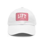 Lift Like A Girl Leather Patch Hat - White Font