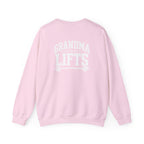 Grandma Lifts - Crewneck Sweatshirt — Front & Back White Logo