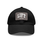 Lift Like A Girl Leather Patch Hat - White Font