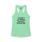 Lift Weights & Hang Out With My Dog  - Dark Logo - Women's Ideal Racerback Tank