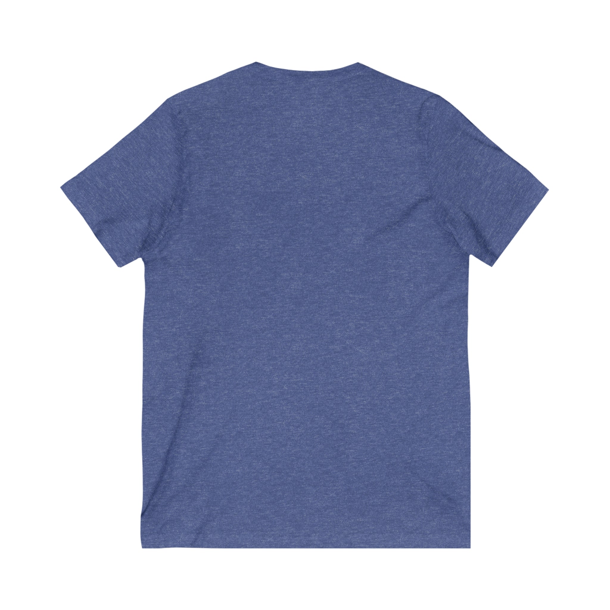 Lift Heavy Shit - Unisex Jersey Short Sleeve V-Neck Tee - Black Logo Plain Back