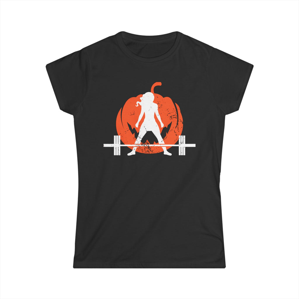 Women's Softstyle Tee - WWLW Halloween -  Pumpkin  Version - Front Logo Plain Back