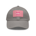 I'm A Barbell Girl - Dad Hat with Leather Patch (Rectangle)