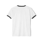 Coffee & Barbells  - Unisex Cotton Ringer T-Shirt - Black Logo Plain Back