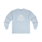 Distressed - Ultra Cotton Long Sleeve Tee - White Logo