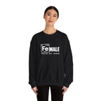 Maid of Iron - Black Crewneck Sweatshirt - Front Print + Plain Back