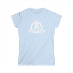 Kick Your Ass – Women’s Softstyle Tee | Distressed White Logo