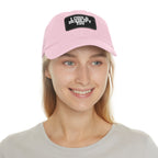 I Could Deadlift You - Dad Hat with Leather Patch (Rectangle) - White Font