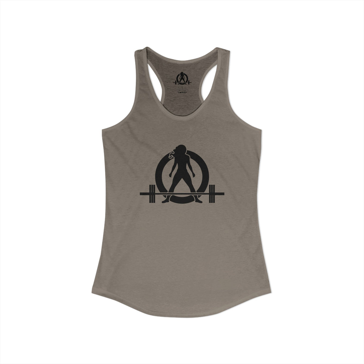 Grandma Lifts - Women's Ideal Racerback Tank - Black Logo Front & Back