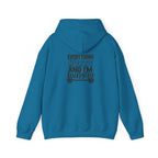 Everything Hurts & I'm Hungry  - Unisex Heavy Blend Hooded Sweatshirt  - Black Print Front and Back