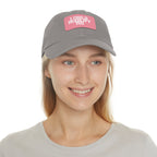 I Could Deadlift You - Dad Hat with Leather Patch (Rectangle) - White Font