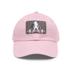 Dad Hat with Leather Patch (Rectangle) - USA Dark Logo