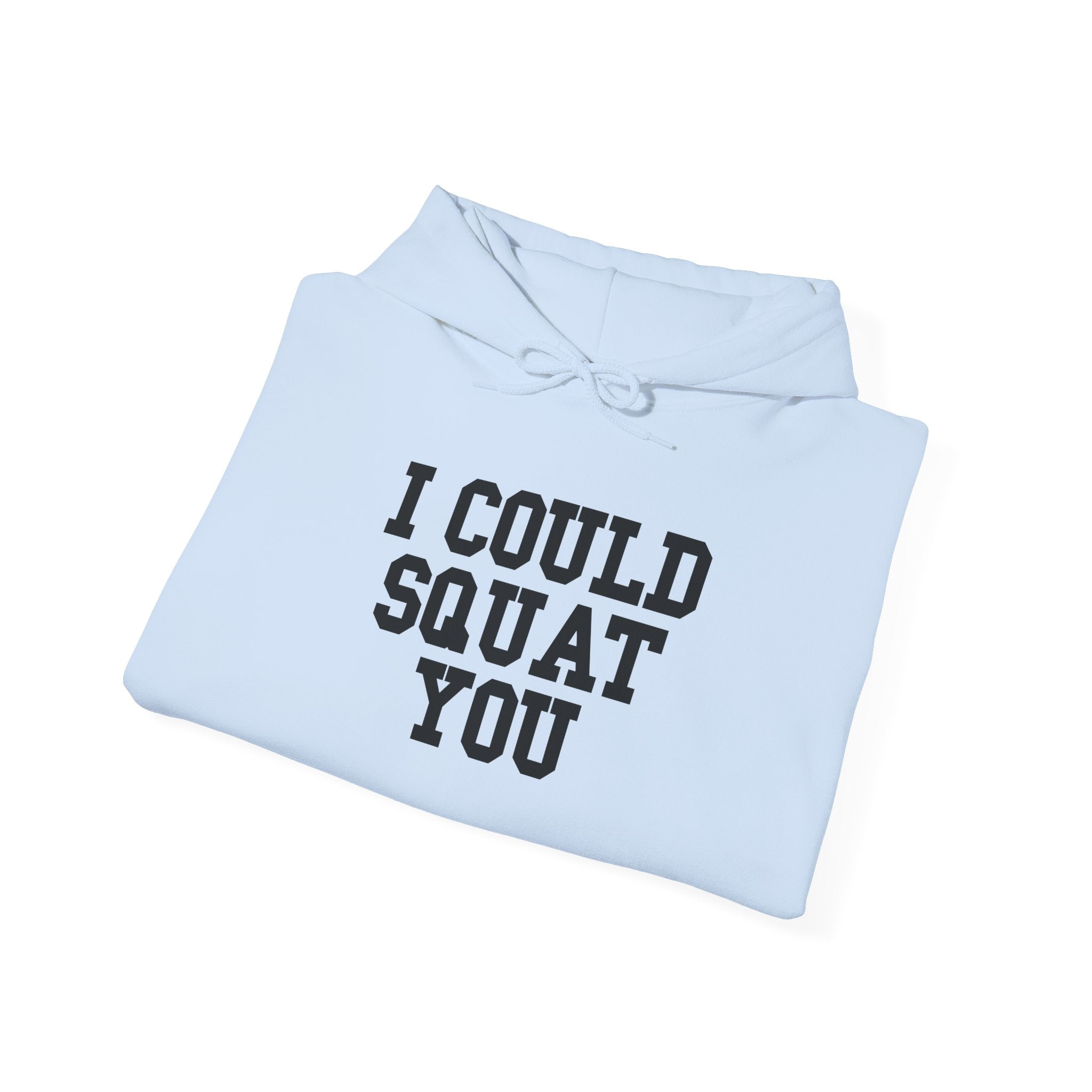 I Could Squat You – Black Logo Hoodie 🏋️‍♀️🔥