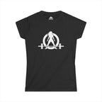 I DON’T WANT TO LOOK SKINNY I WANT TO LOOK LIKE I CAN KICK YOUR ASS - Women's Softstyle Tee - WWLW White Logo