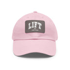 Lift Like A Girl Leather Patch Hat - White Font