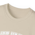 Lift Heavy Shit - Unisex Ultra Cotton Tee - Front White Logo - Plain Back