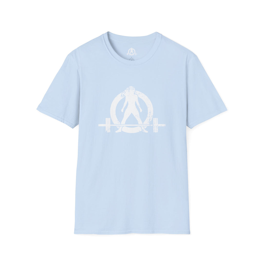 WWLW White Distressed Unisex Softstyle T-Shirt - White Distressed Logo - Plain Back
