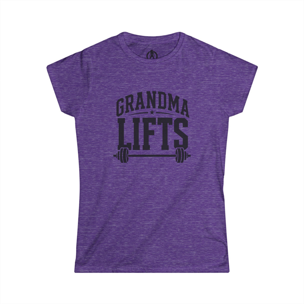 Grandma Lifts - Women's Softstyle Tee - Front Black Logo