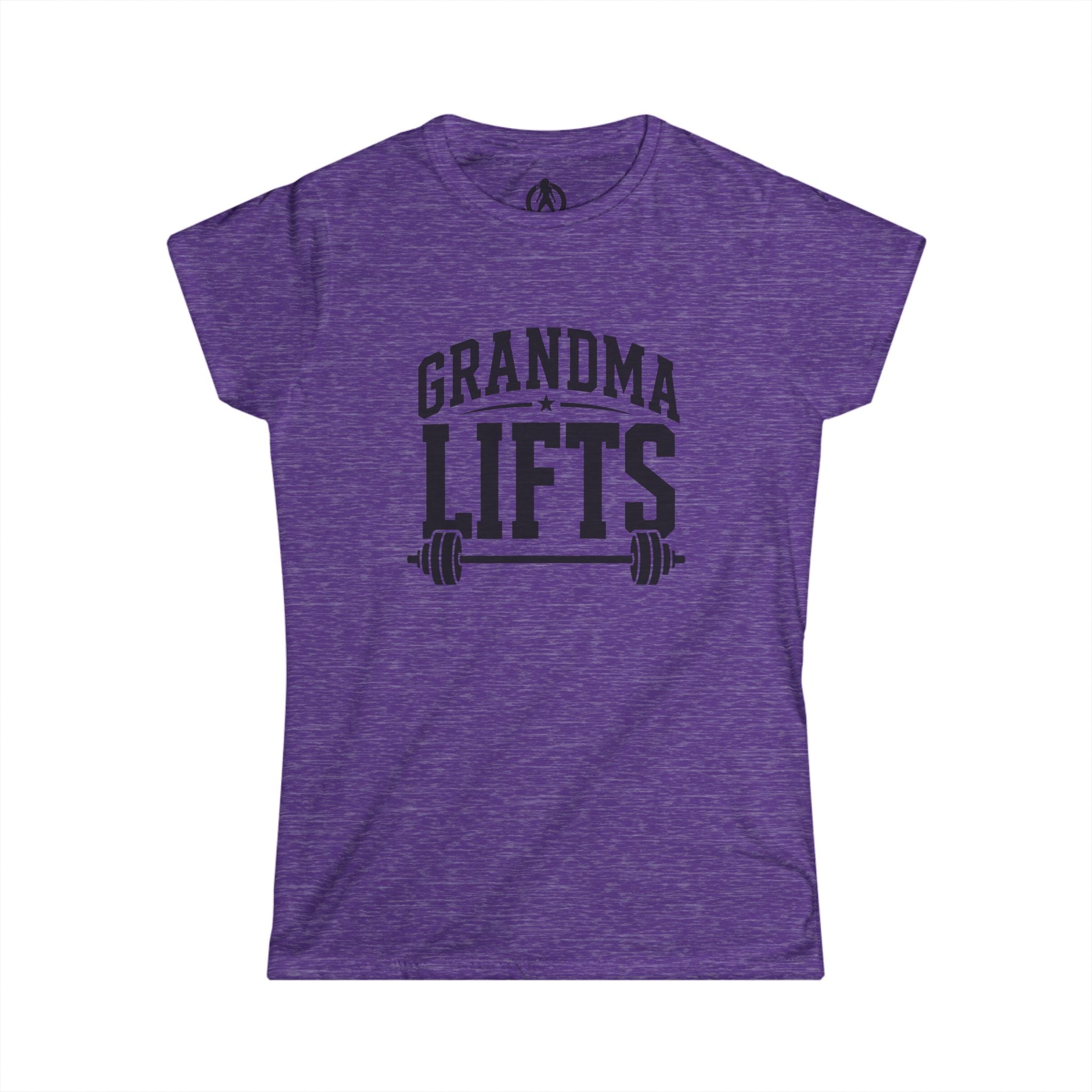 Grandma Lifts t - Women's Softstyle Tee - White Logo Plain Back