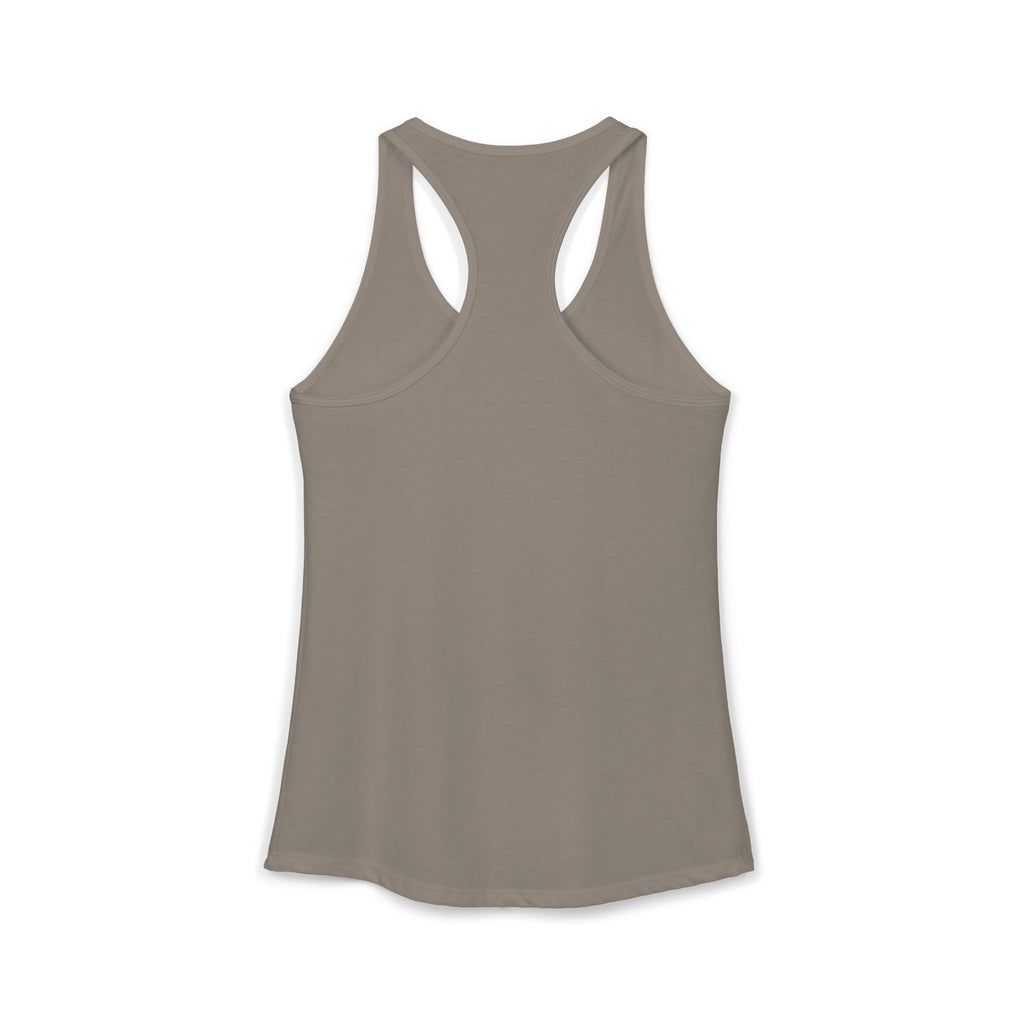 I Could Deadlift You - Women's Ideal Racerback Tank - White Logo - Plain Back