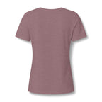 WWLW Women's Relaxed Heather CVC V-Neck Tee -  Black Logo