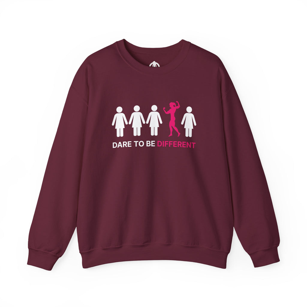 Dare To Be Different - Flex - Unisex Heavy Blend™ Crewneck Sweatshirt - Front  Logo Plain Back