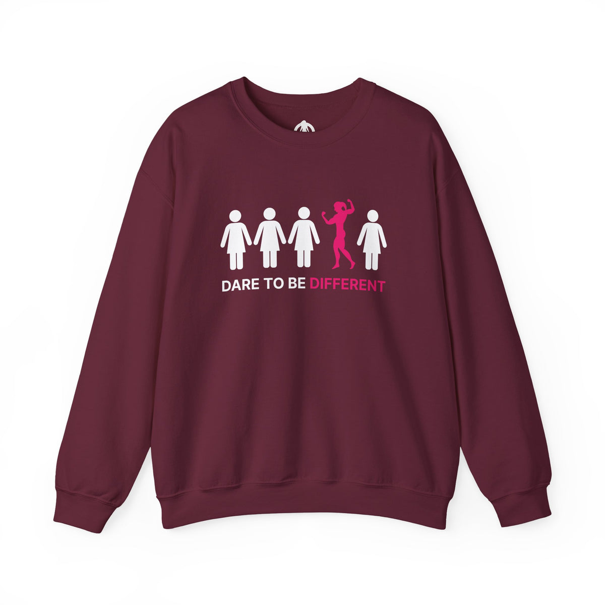Dare To Be Different - Flex - Unisex Heavy Blend™ Crewneck Sweatshirt - Front  Logo Plain Back