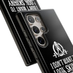 Tough Cases - I Don't Want To Look Skinny I Want To Look Like I Can Kick Your Ass - WWLW Logo
