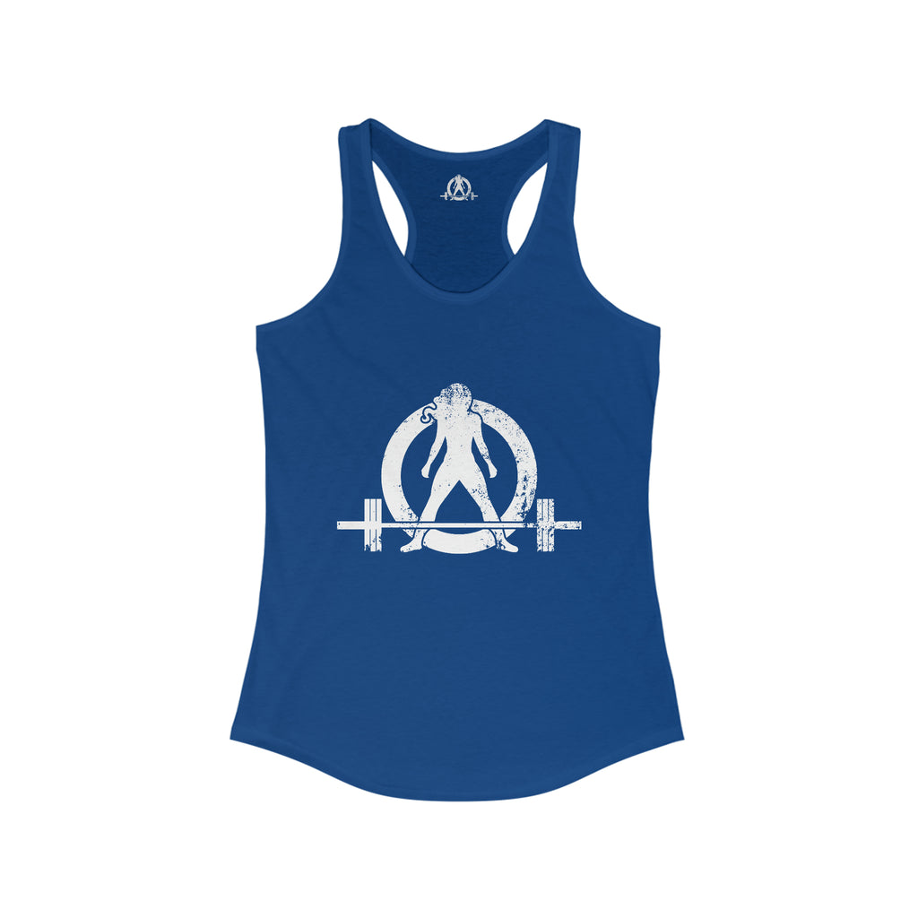 I Could Hip Thrust You - Women's Ideal Racerback Tank - Classic White Font & Back