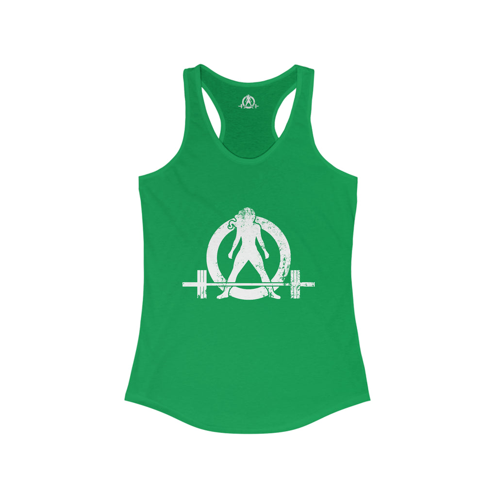 I Could Hip Thrust You - Women's Ideal Racerback Tank - Classic White Font & Back