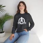 Iron Sharpens Iron - Unisex Heavy Blend™ Crewneck Sweatshirt - Front White Logo - Print on Front & Back