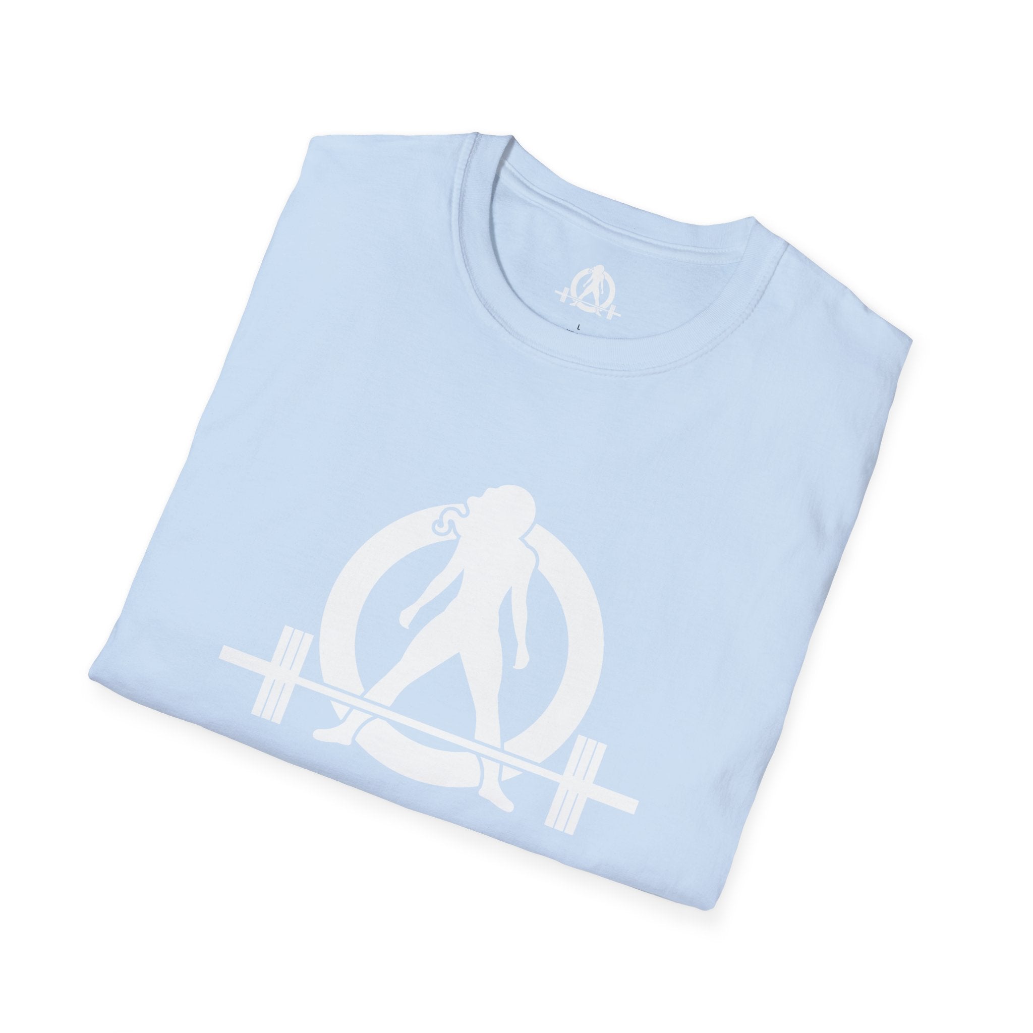 Cardio?  Lift Weights Faster - Unisex Softstyle T-Shirt - Logo Front & Back