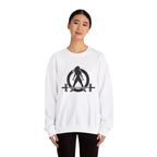 Iron Sharpens Iron - Unisex Heavy Blend™ Crewneck Sweatshirt - Front Black Logo - Front & Back Print